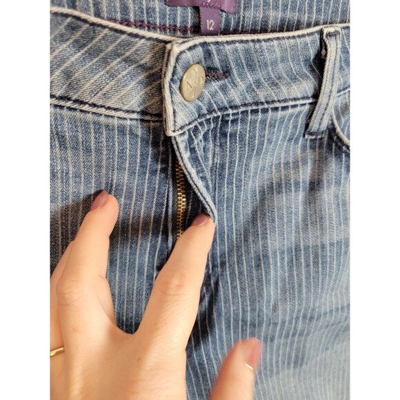NYDJ Not Your Daughters Jeans Rachel Roll Cuff Ankle Jeans Size 12 Strip… - Picture 3 of 8